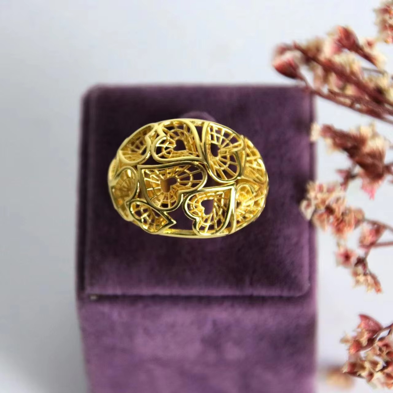 Picture of JEWELRY 18K Gold Rings Finger Chunky Wedding Jewelry Zircon Ring